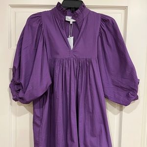 Never a Wallflower Purple High Neck Dress
